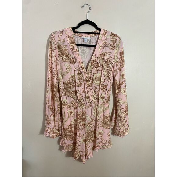 Agua Bendita x Target Womens Size Small Romper Punk Romantic Floral Flare Sleeve - Picture 6 of 8